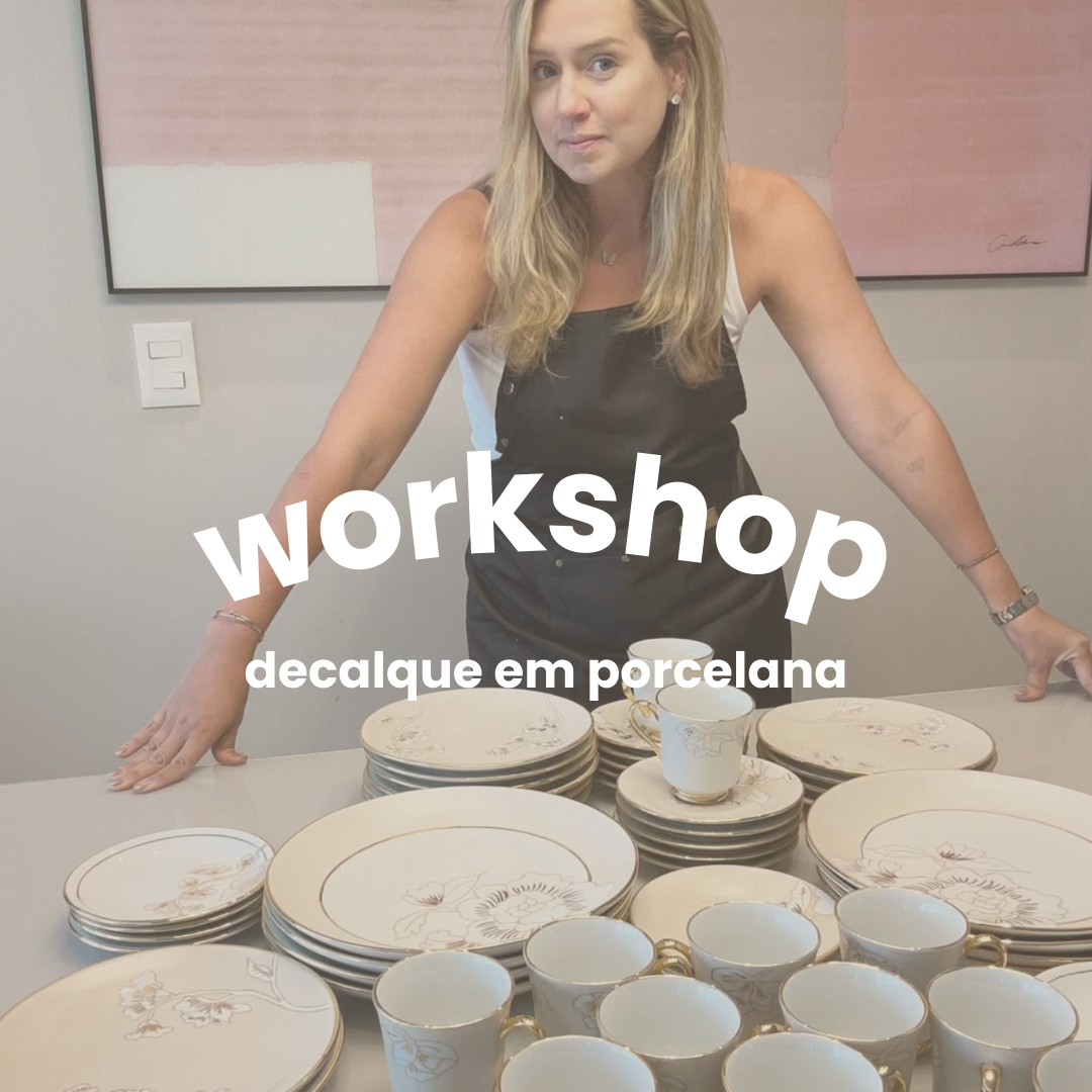 Oficina: decalque em porcelana