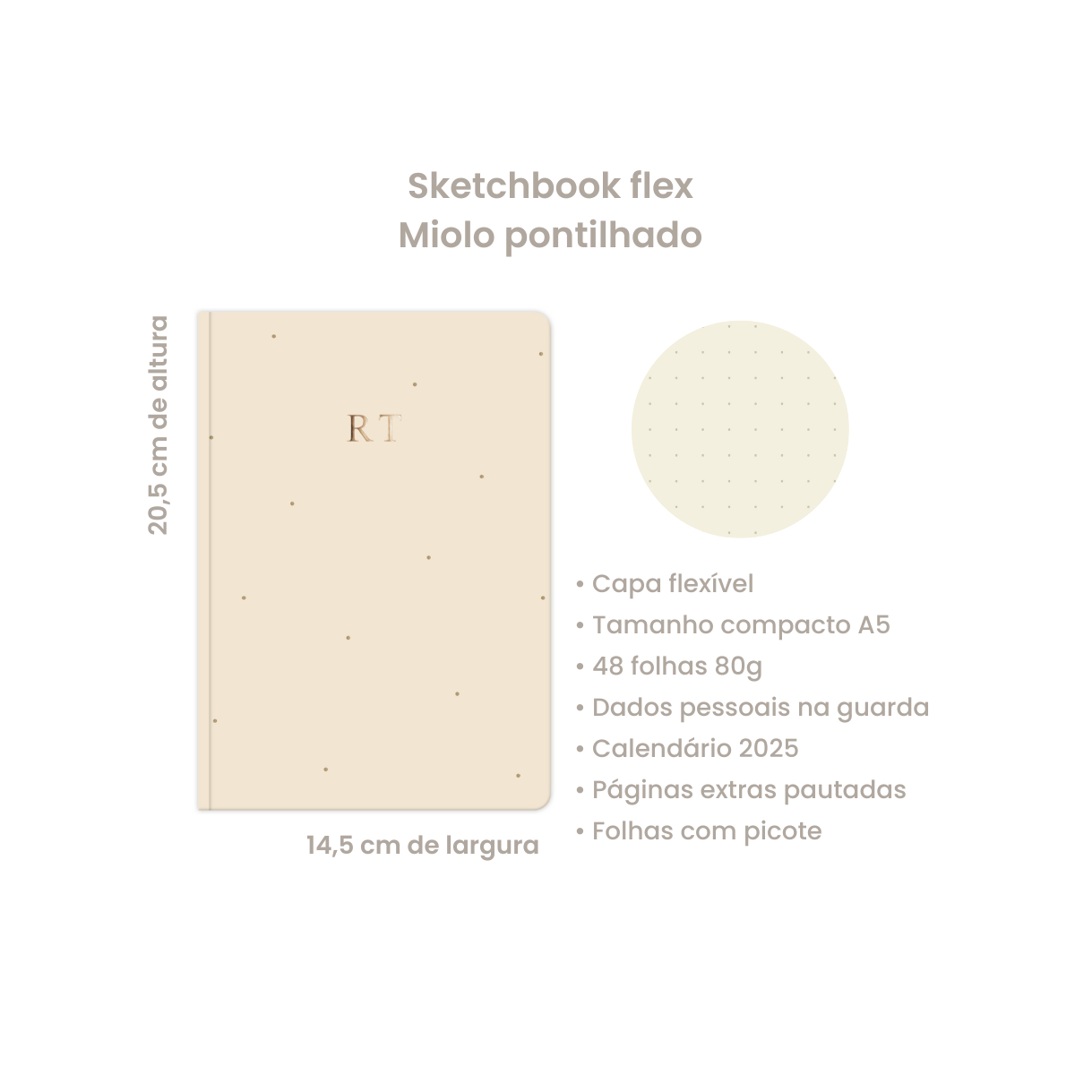 Sketchbook Flex A5 - Baunilha